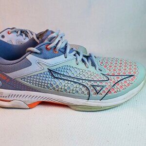Mizuno Wave Exceed Tour 5 Blue Coral Tennis Shoes Size 10.5